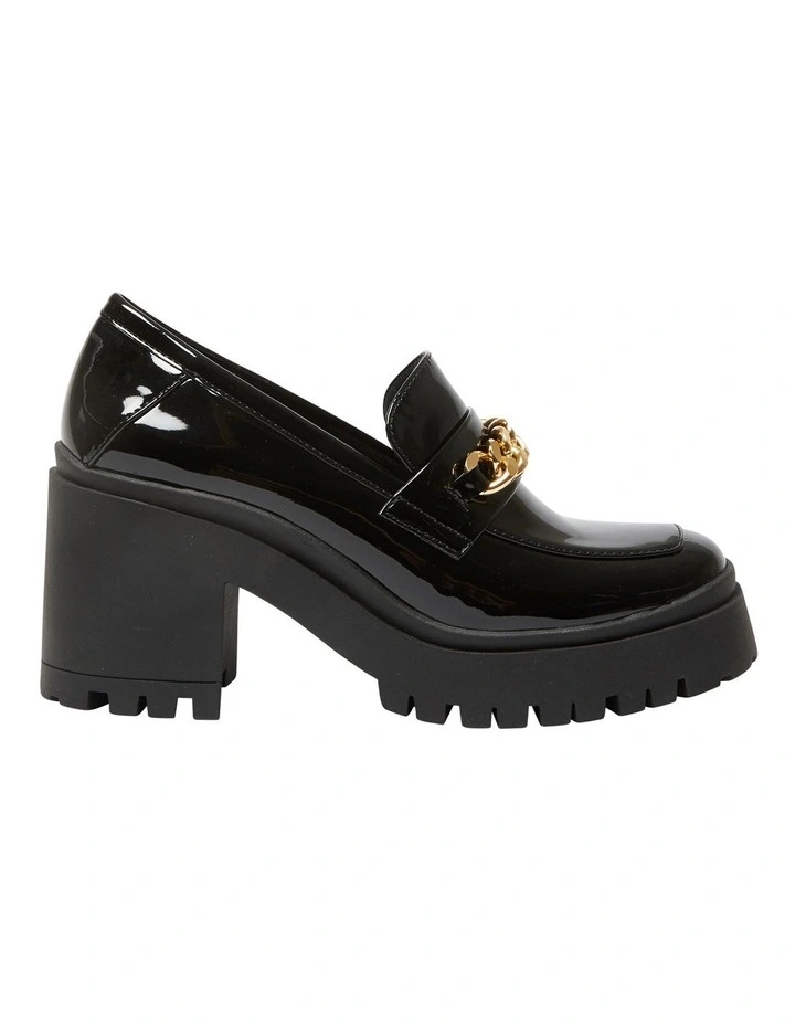 Jayla Loafers in Black Patent