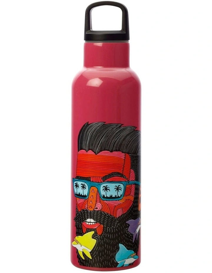 Mulga the Artist Double Wall Insulated Bottle 600ML Dolphin Man