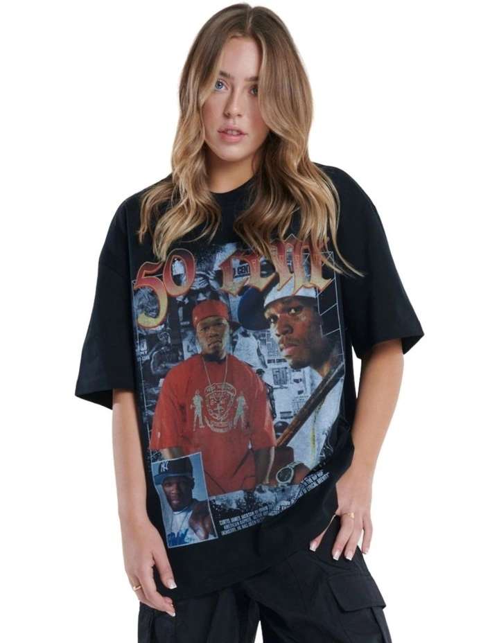 50 Cent Bootleg T-shirt in Black