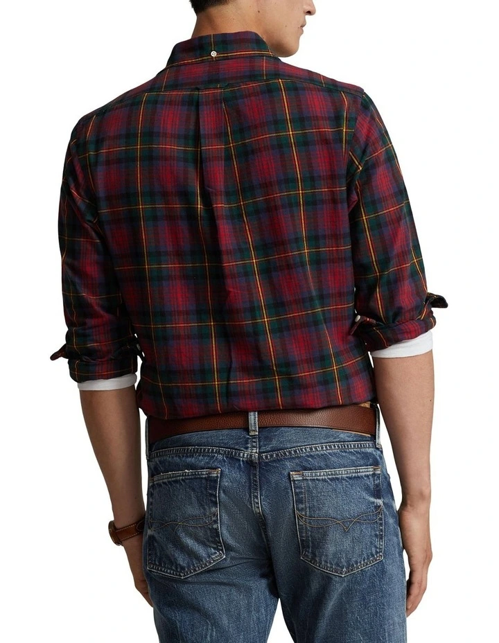Classic Fit Plaid Oxford Shirt in Multi