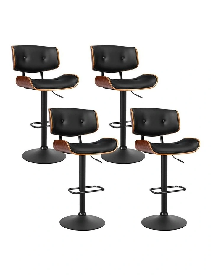 Kitchen Bar Stools x4 in Black