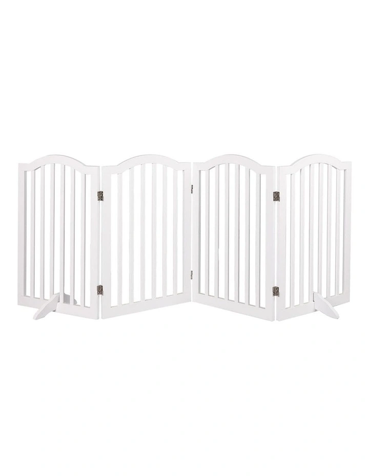 Wooden Pet Gate 4 Panels in White