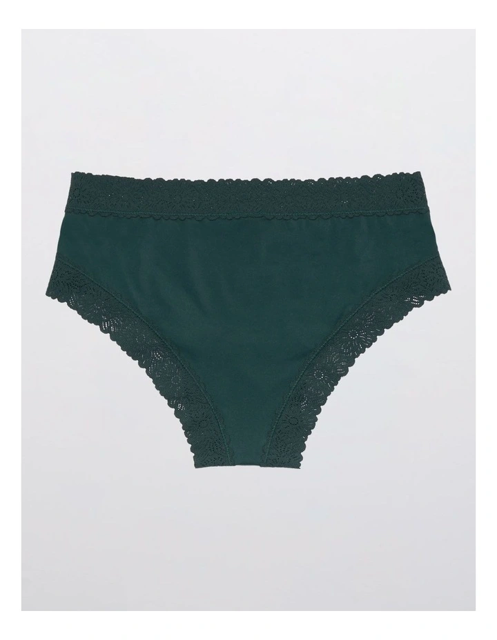 Sunnie Blossom Lace Cheeky Underwear in Deep Forest Green