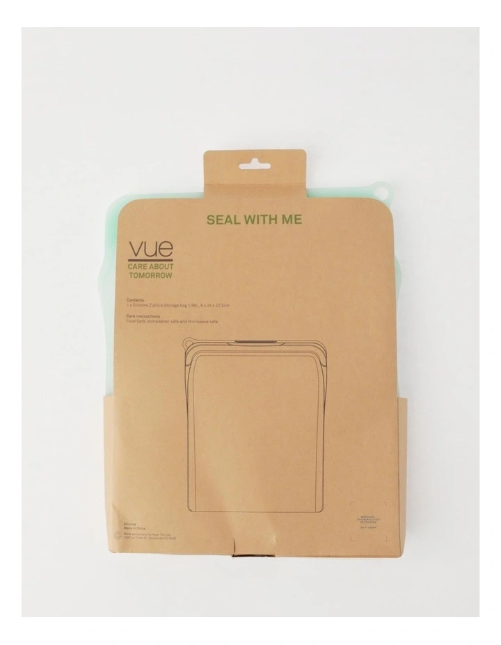 Silicone Ziplock Storage Bag 1.96L in Mint