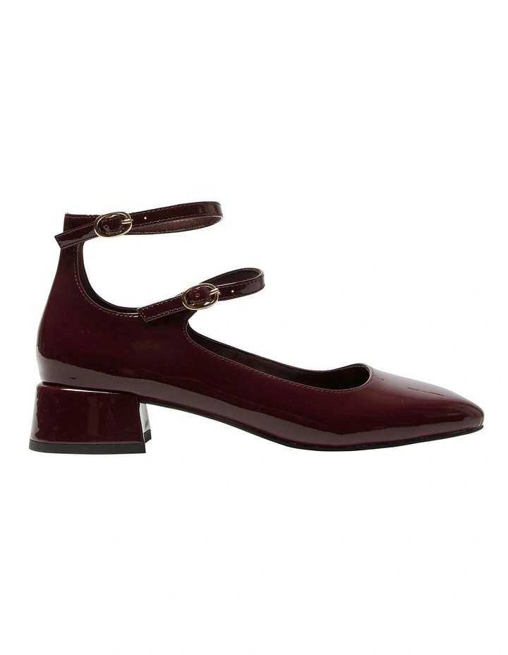 Lydia Heeled Shoes in Wine Patent