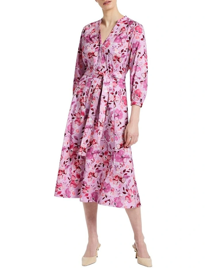 Joan Cotton Dress in Lotus Multi