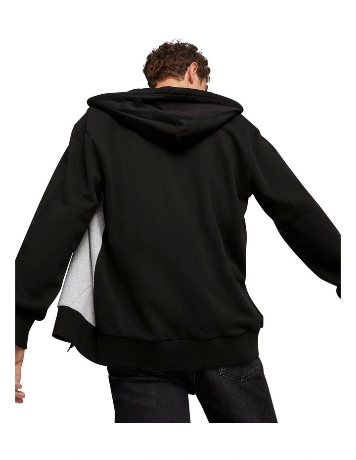 Power Colorblock Full-Zip Hoodie in Black