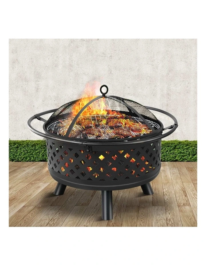 Portable 2-in-1 Fire Pit in Black