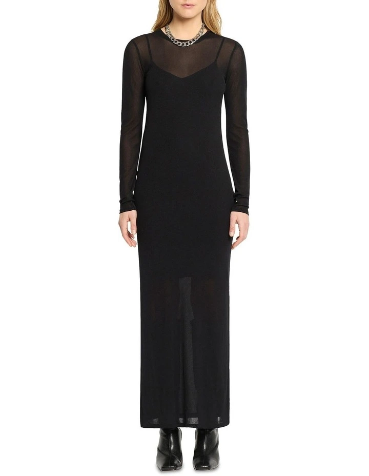 Essential Mesh Dress in Black