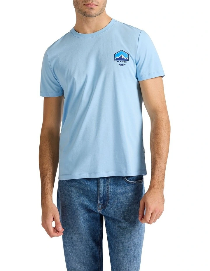 Summit Up Tee in Cerulean