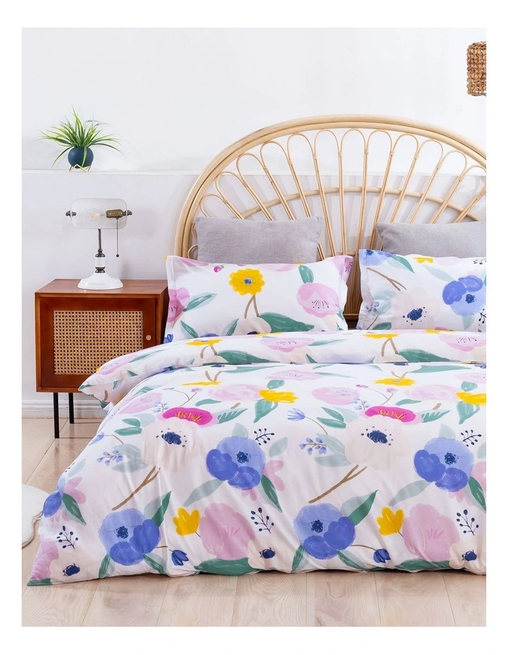 Cotton Quilt Cover Set in Lily Purple