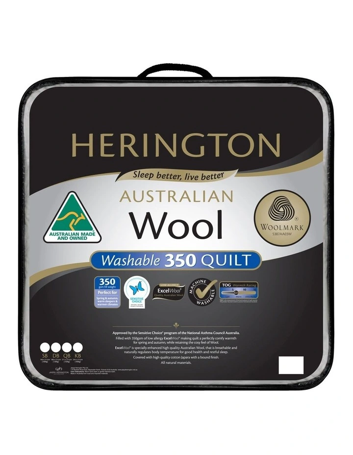 350 Premium Wool Quilt in White
