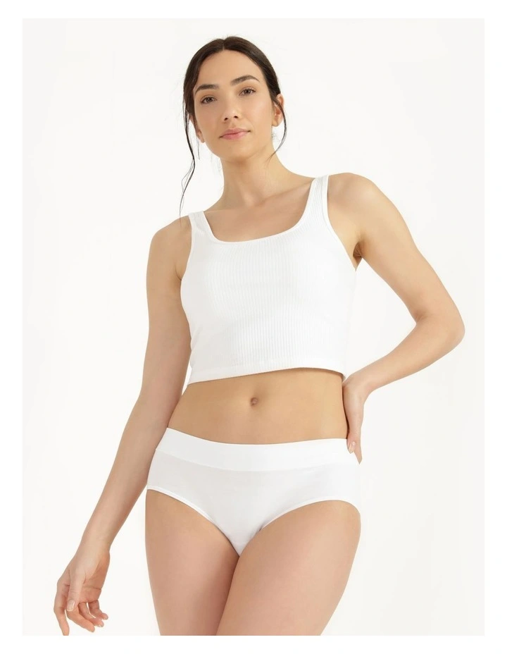 Organic Cotton Boyleg Brief in White