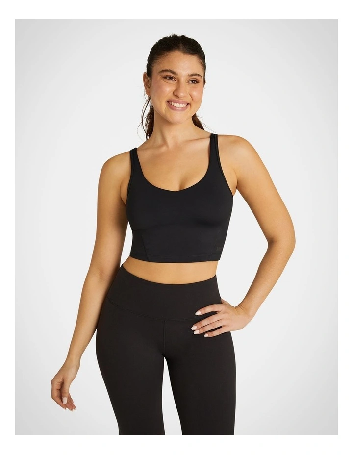 Mantra Longline Low Impact Sports Bra in Black