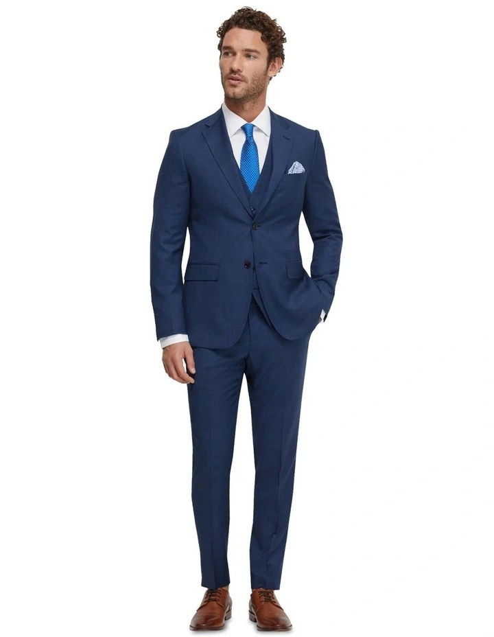 Byron Wool Suit Jacket in Blue