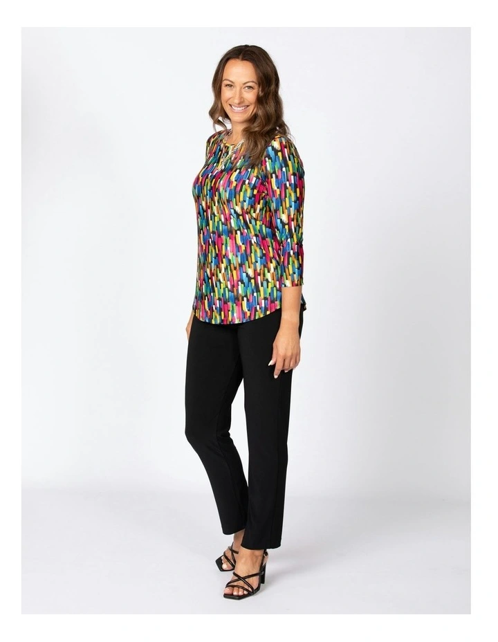 All Sorts 3/4 Sleeve Top in Multi