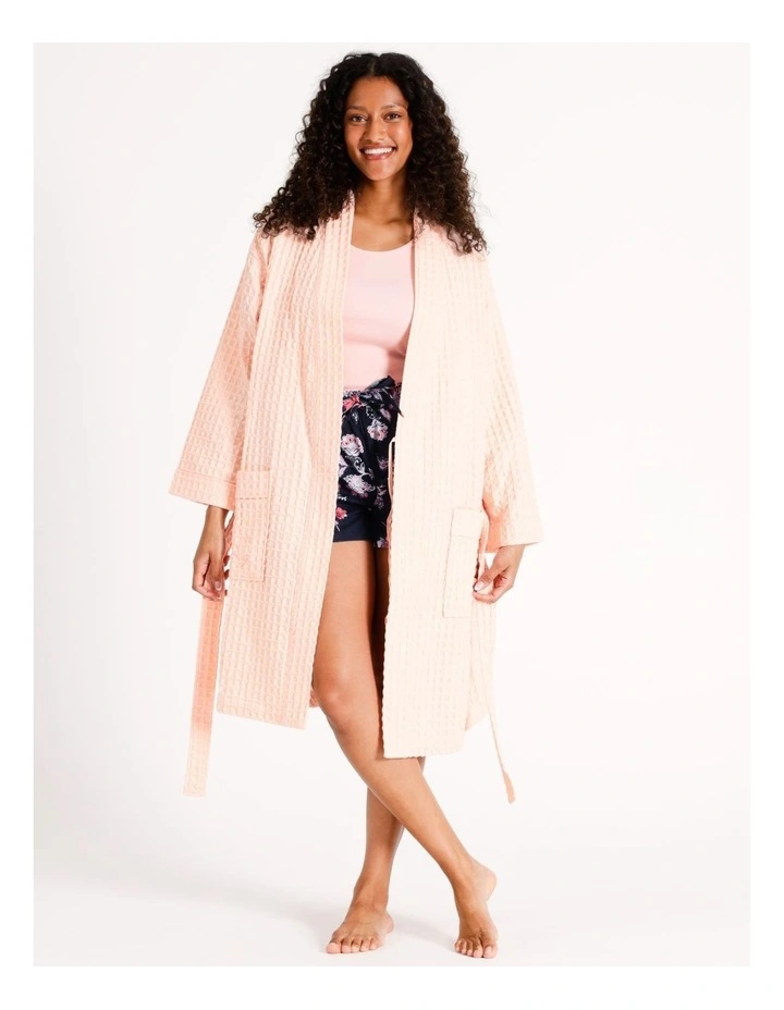 Waffle Robe in Pink