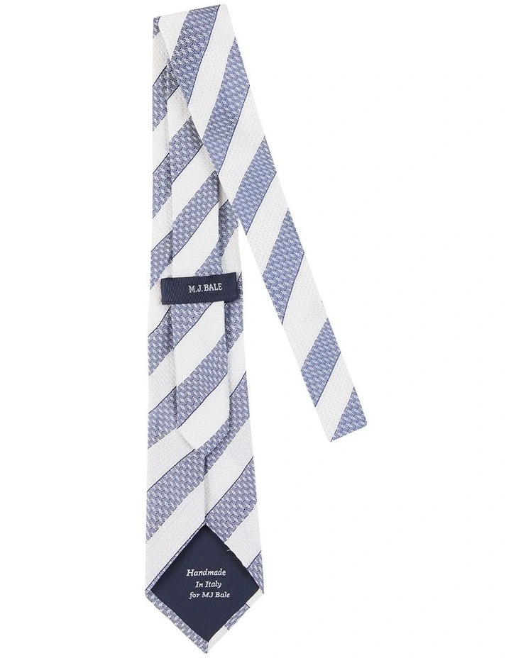 Cavello Tie in Ivory Navy
