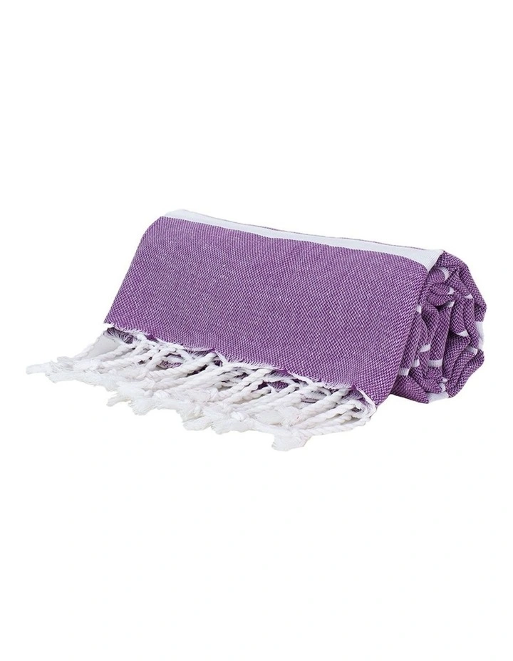 Thin Turkish Towel in Dark Purple