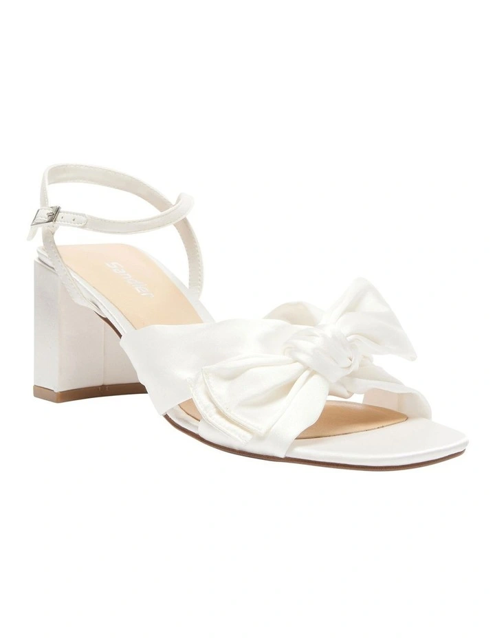 Aurora Sandals in Ivory Satin