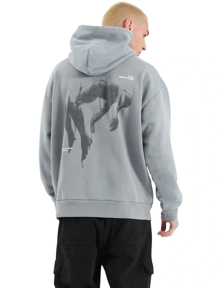 Faded Heavy Relaxed Hooded Sweater in Pigment Ultimate Grey