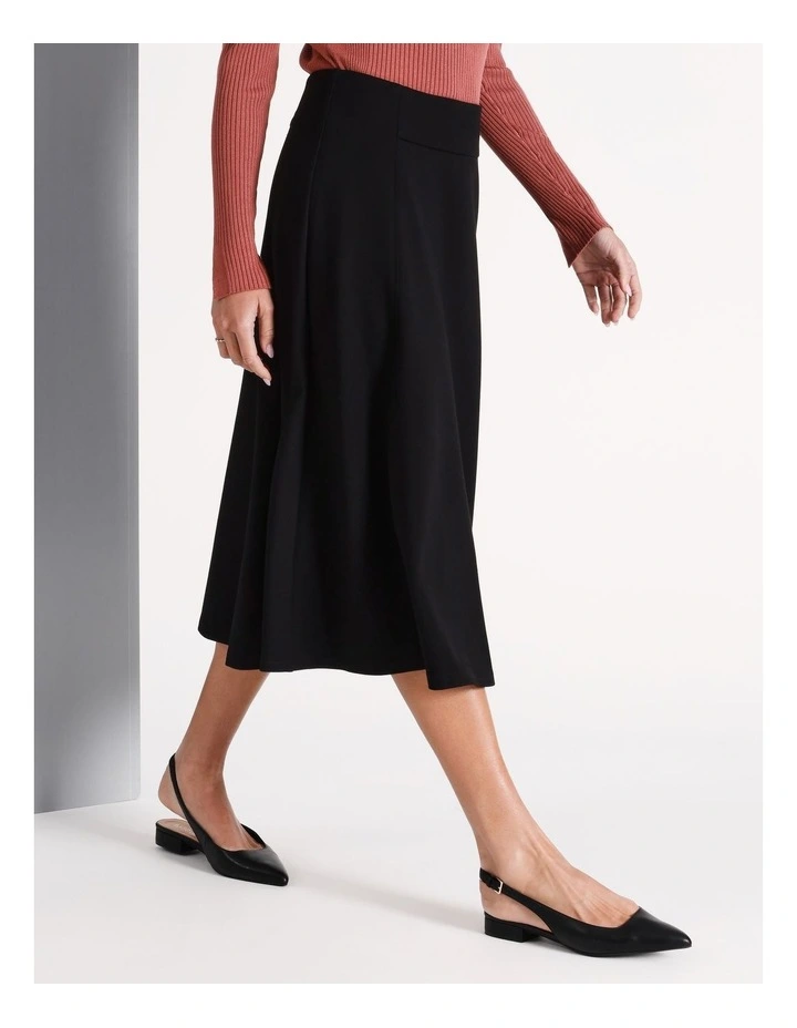 Aline Ponte Skirt in Black