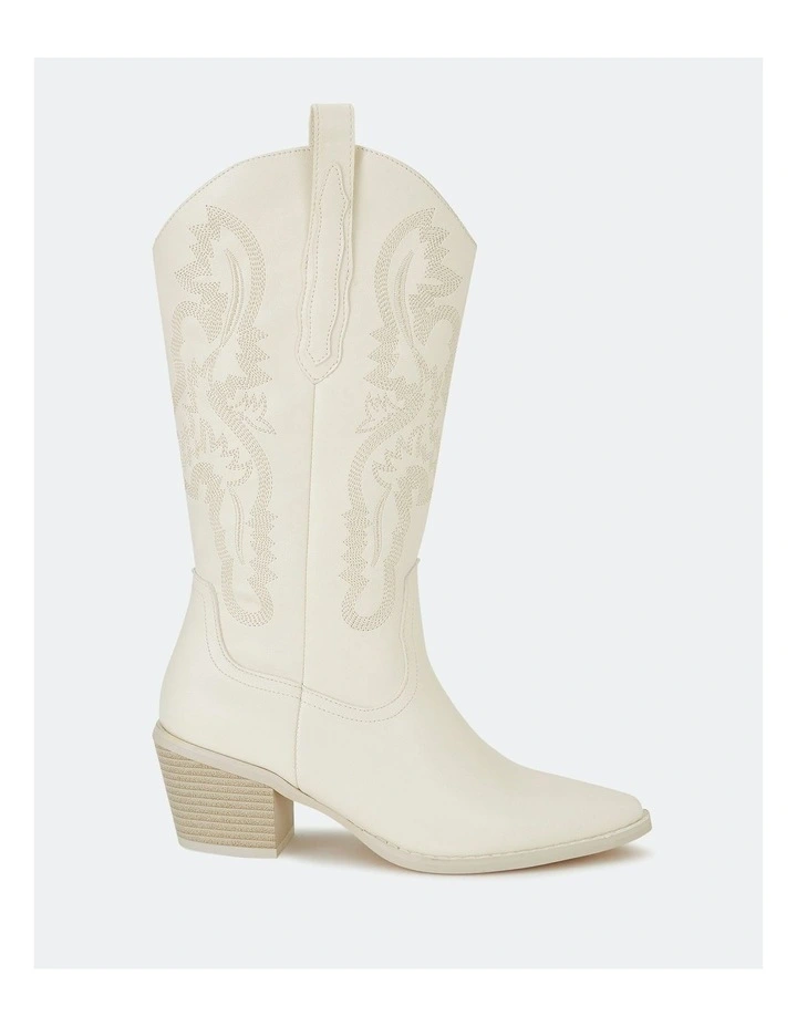 Howdy Boots in Cream