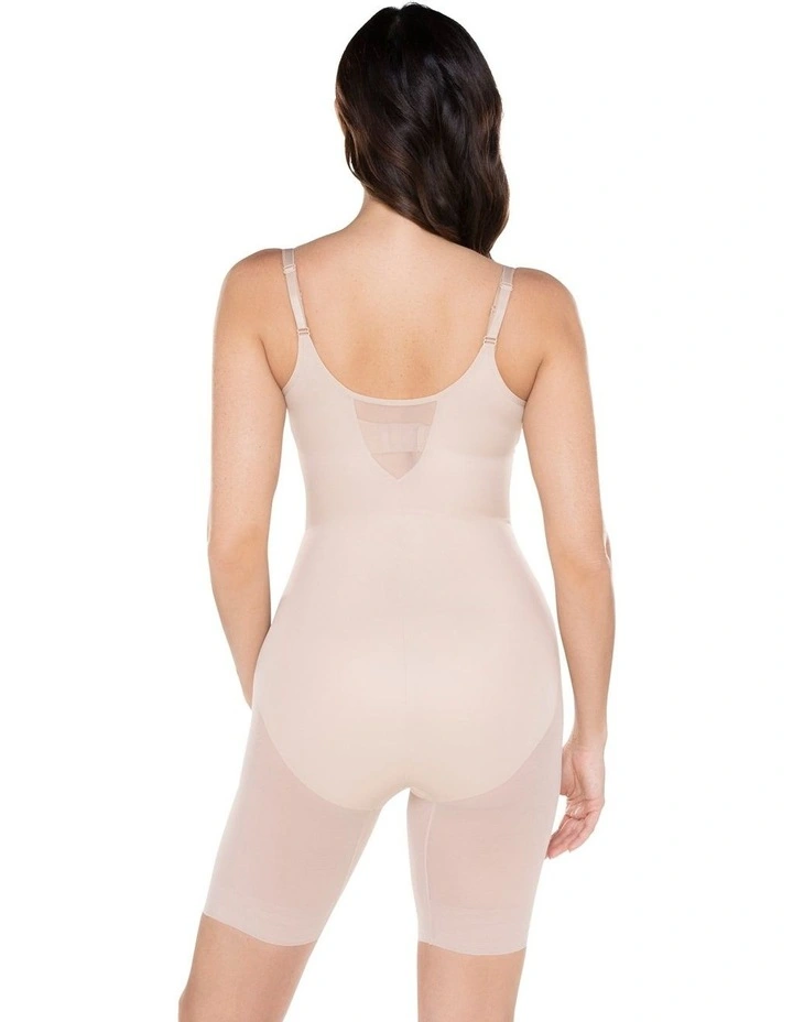Sheer Shaping Long Leg Full Body Shaper in Nude