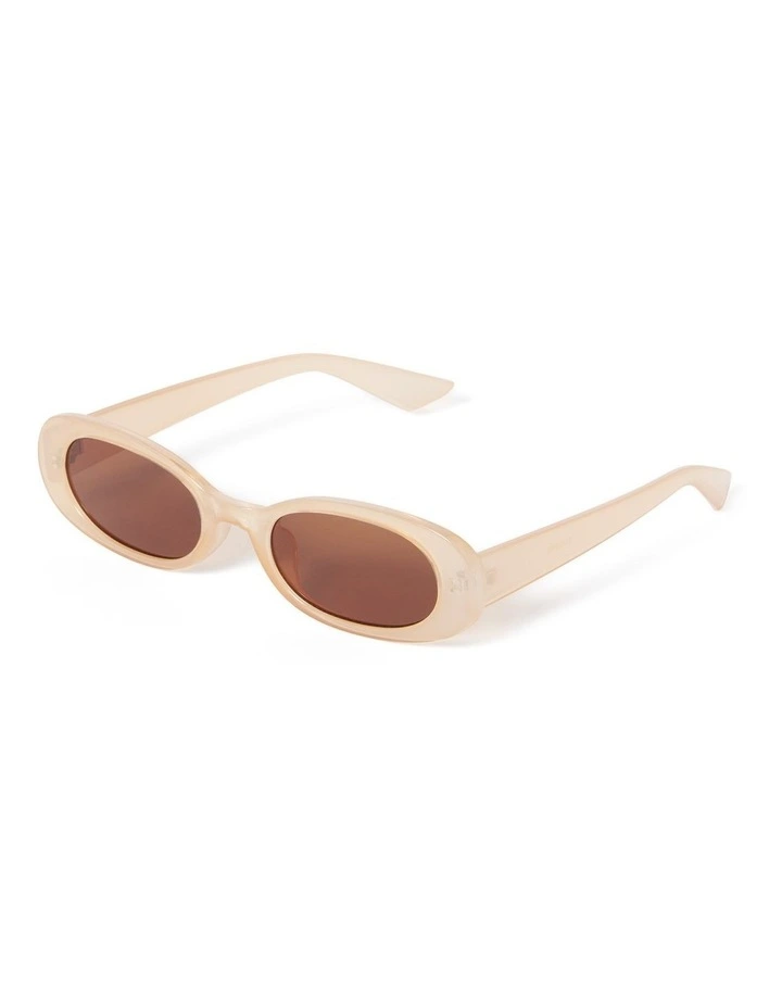 Lucia Rounded Sunglasses in Natural