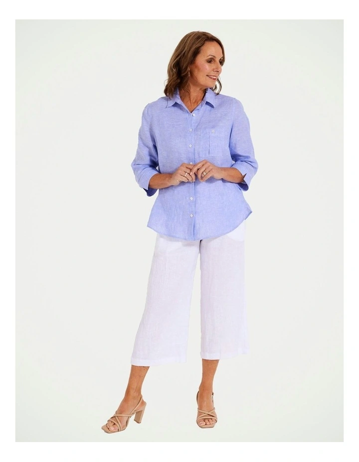 Cressia X-Dye 3/4 Sleeve Shirt in Blue
