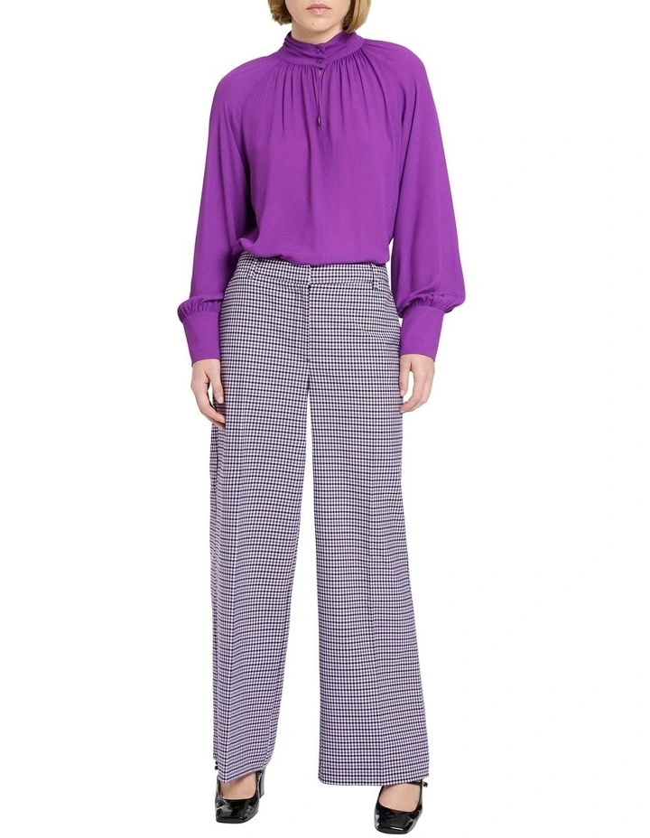 Check Yes Wide Leg Pant in Superstar Check