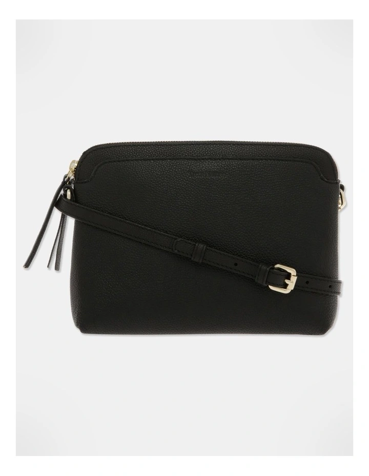 Segovia Black Zip Top Crossbody Bag