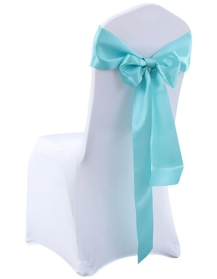 50x Satin Chair Sashes in Blue