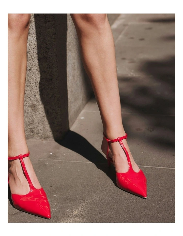 Invergio Mules in Red Patent