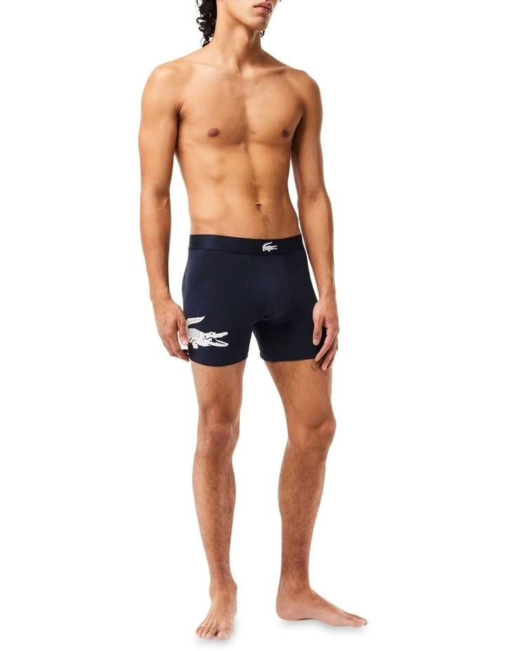 Casual Logo Boxer Briefs 3 Pack in Navy/Silver/Black