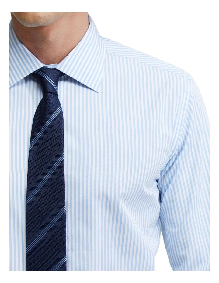 Islington Striped Cotton Shirt in Sky