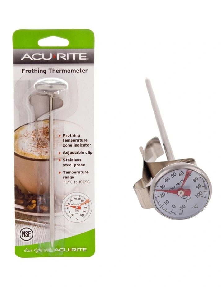Milk Frothing Thermometer in Silver