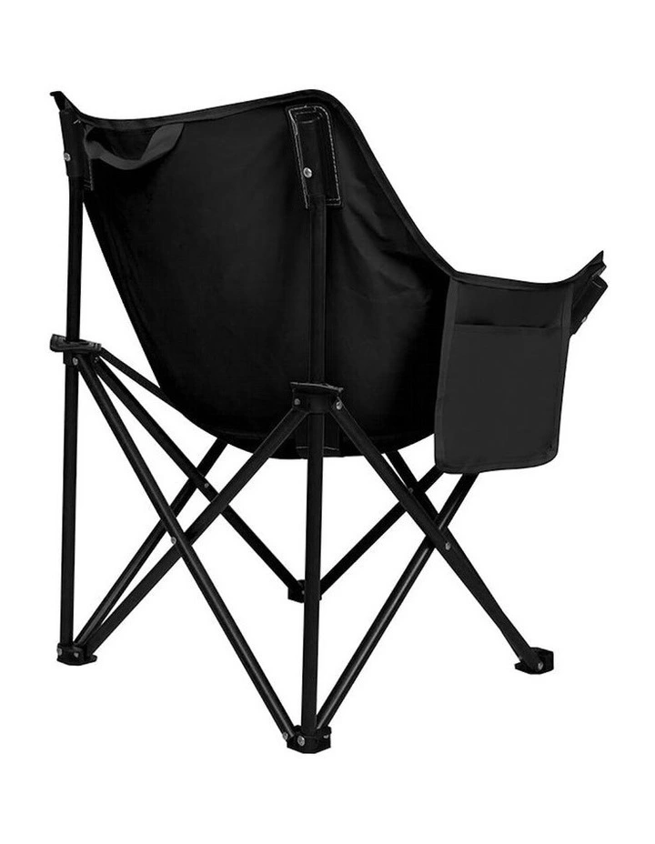Folding Camping Moon Chair in Black