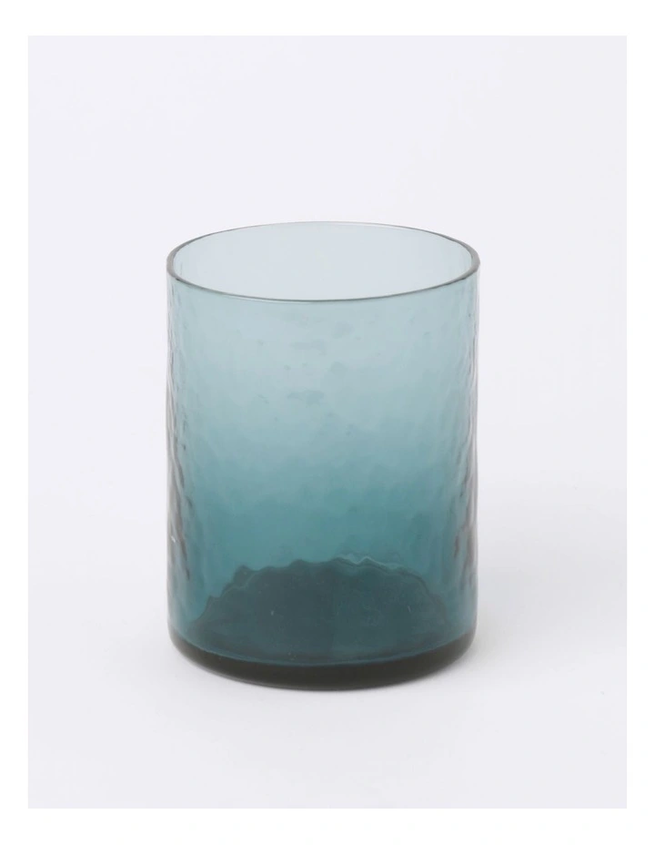 Hammered Wine Glass Set of 4 in Blue