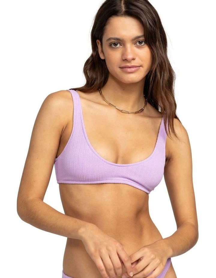 Aruba Bralette Bikini Top in Crocus Petal