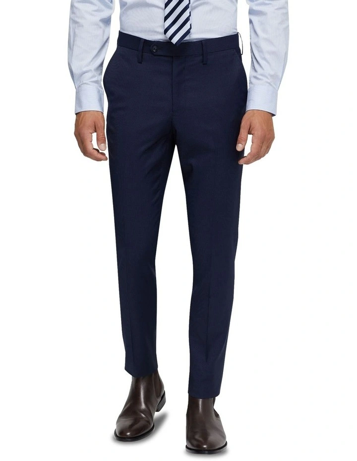 Byron Luxury Suit Trousers in Navy Pinstripe