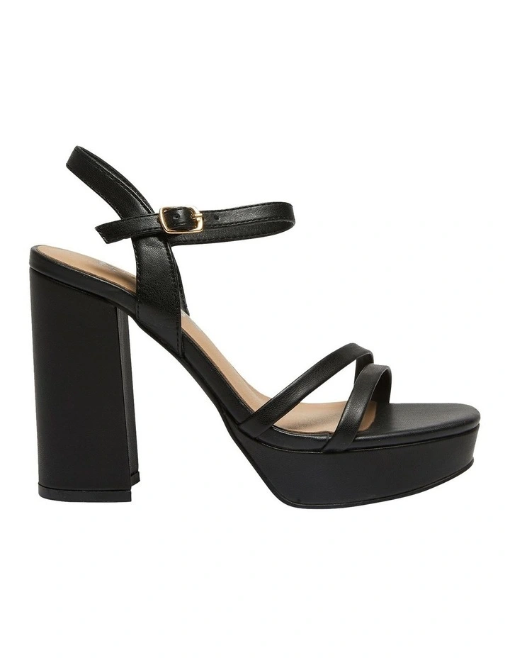Lulu Smooth Sandals in Black