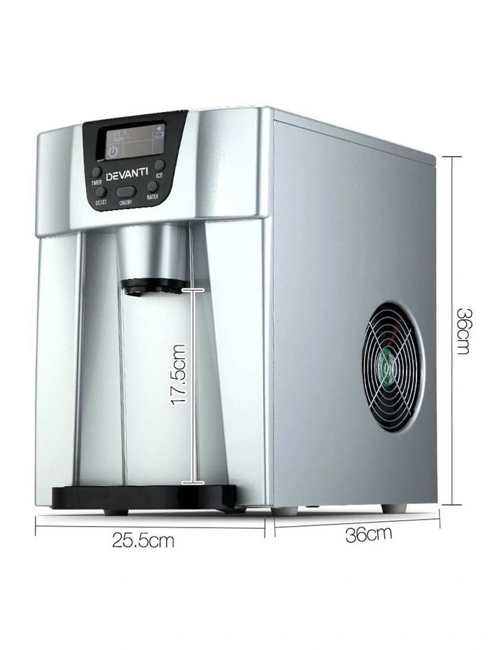 2L Portable Ice Cuber Maker & Water Dispenser