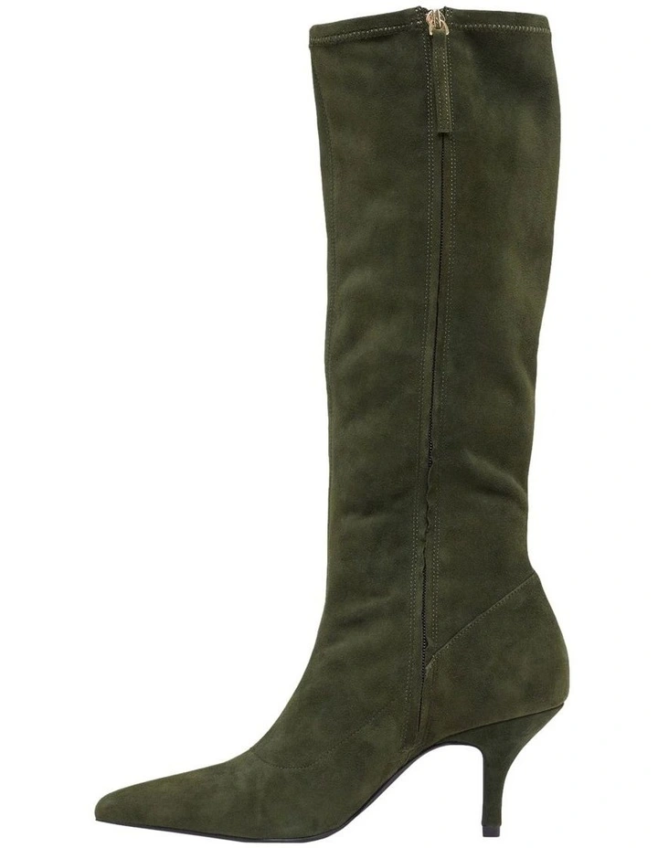 Rosa Stiletto Stretch Boot in Olive