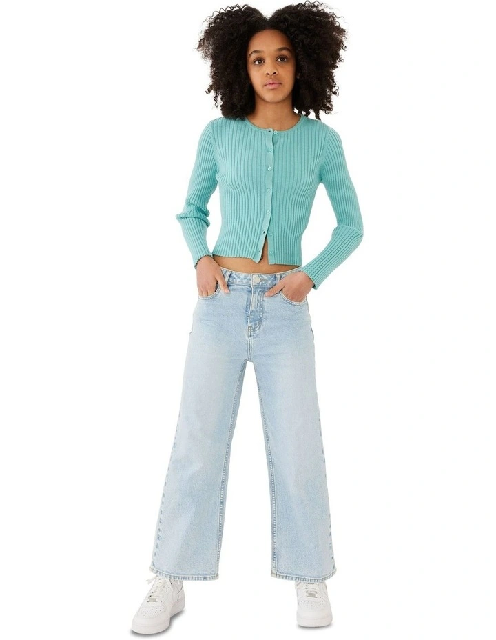 Greta Button Top in Blue