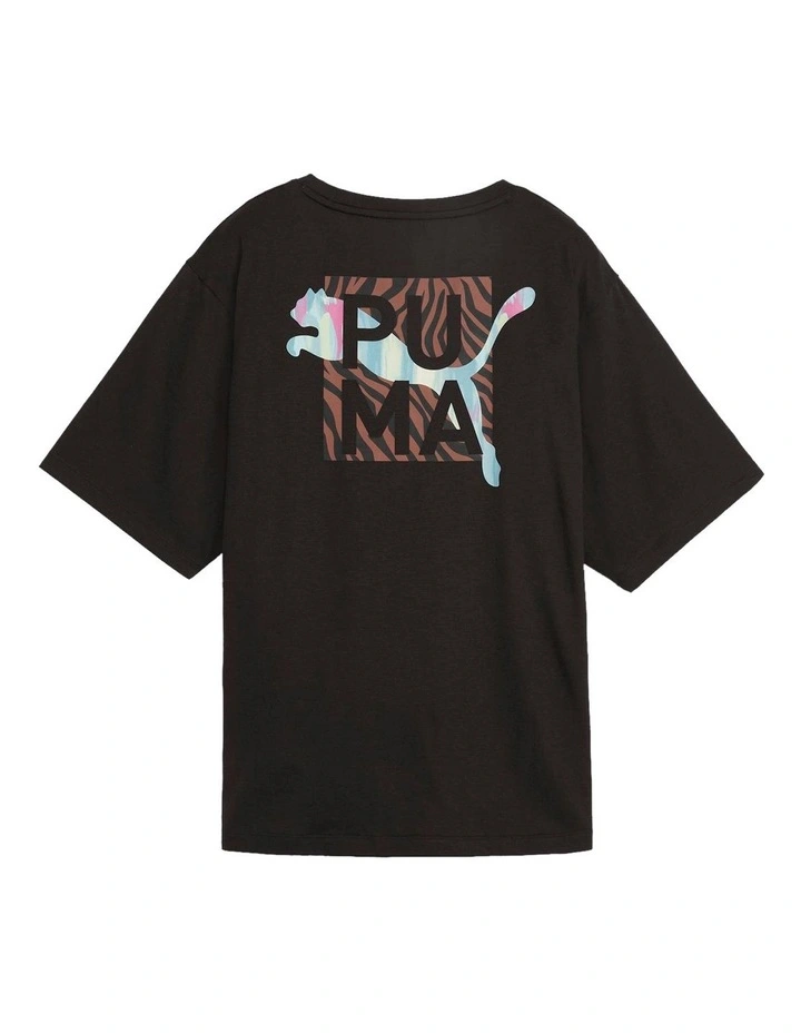 Animal Remix Boyfriend Tee in Black