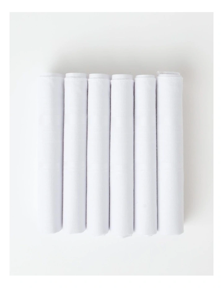 Handkerchiefs 6 Pack in White