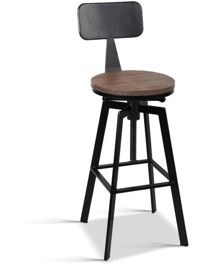 Rustic Industrial Metal Bar Stool