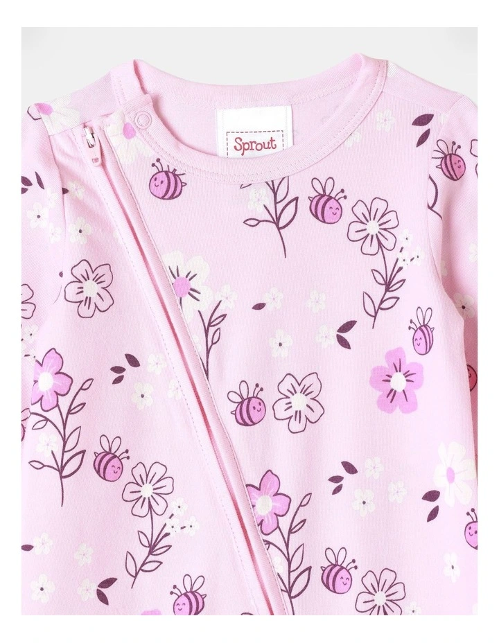 Essential Floral Coverall in Light Pink