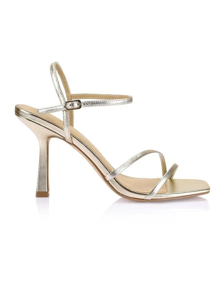 Speck Strappy Heels in Gold Metallic